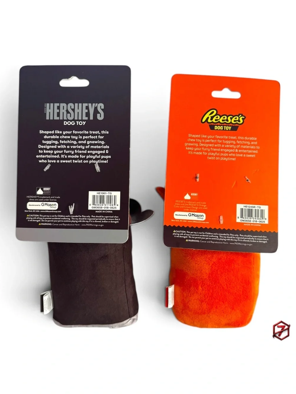 Hershey’s & Reese’s Dog Toy 2-Piece Plush Squeaker Bundle New Candy Toys